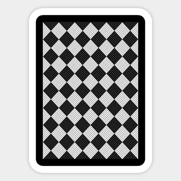 Angled Checkerboard Quilt Pattern no. 1 Sticker by Neil Feigeles